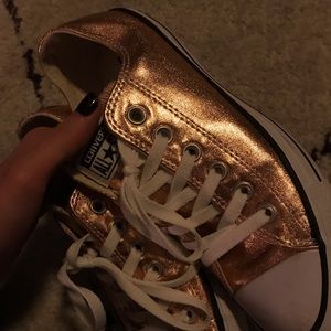 Rose Gold and Gold Converse